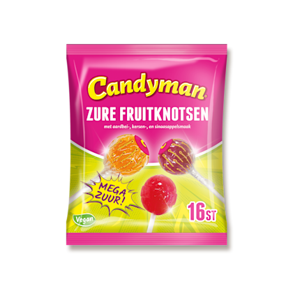 Zure fruitknotsen lolly