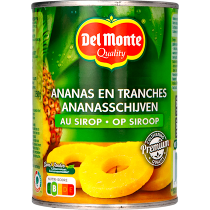 Ananas schijven op siroop