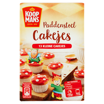 Koopmans Paddenstoel cakejes bakmix