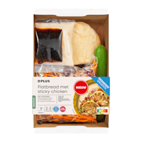 PLUS Pakket Flatbread sticky chicken