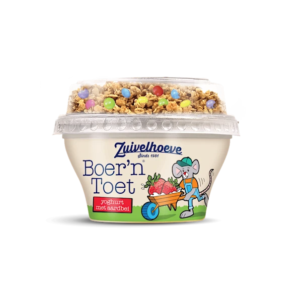 Zuivelhoeve Boer'n Toet Topcup Aardbei