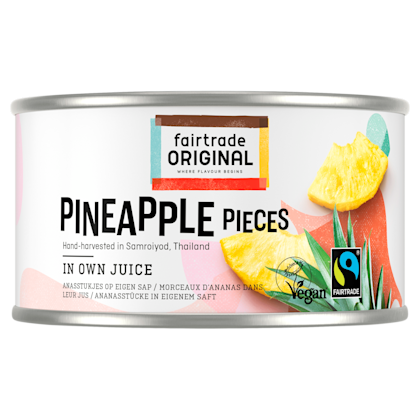 Ananas stukjes op sap Fairtrade