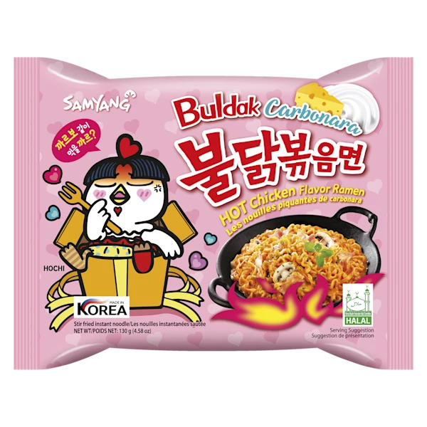 Samyang Hete kip carbonara Instant noedels