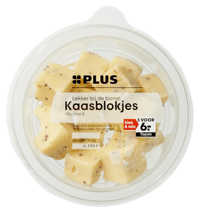 Kaasblokjes mosterd