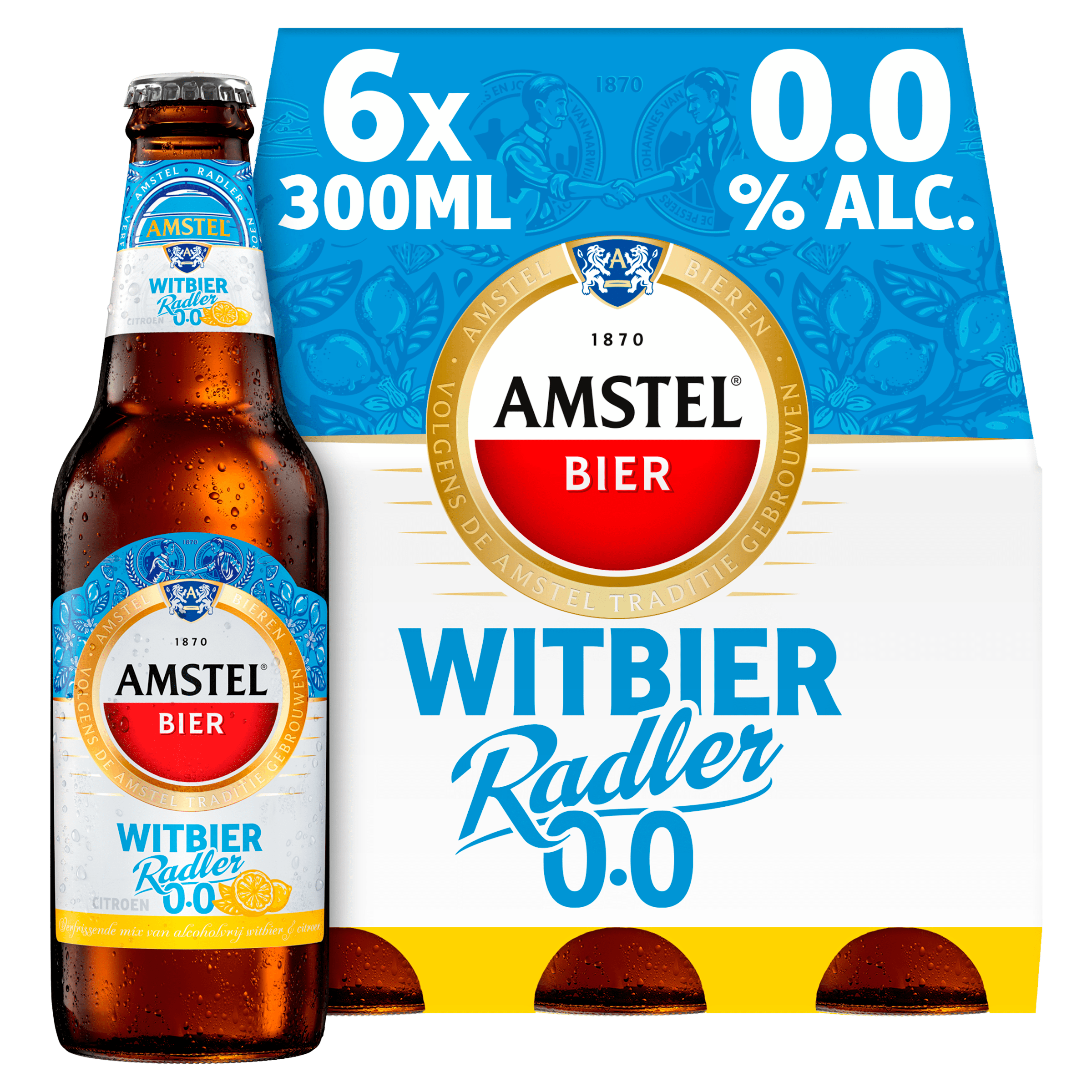 Amstel Witbier Radler 0.0 Bier Fles Per Set 1800 Ml