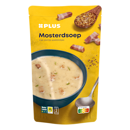 Mosterdsoep met spekjes