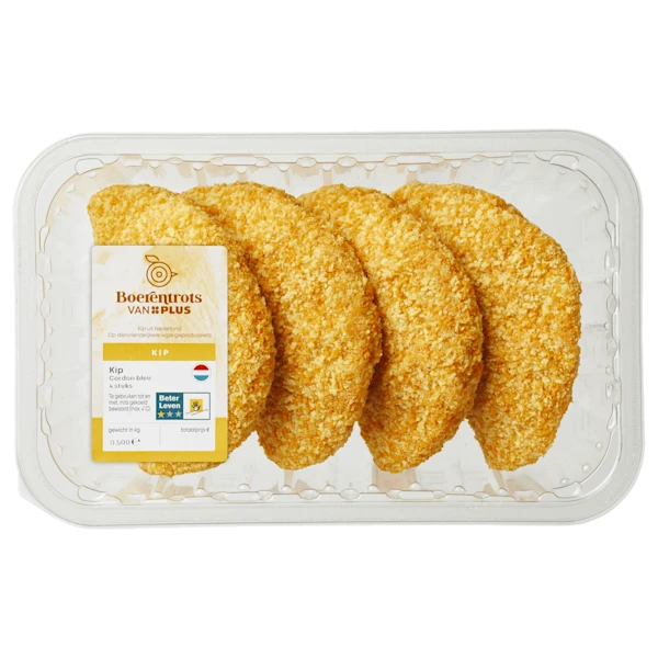 PLUS Boerentrots Kip cordon bleu 4st