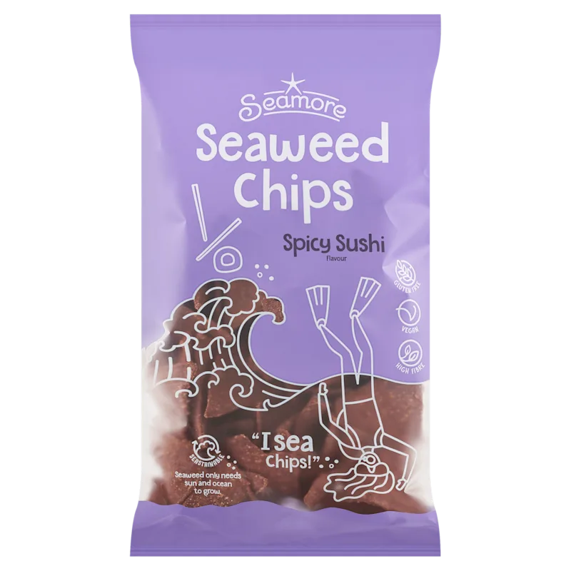 Seamore Seaweed Chips Spicy Sushi Flavour 135 g