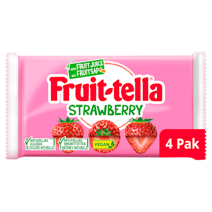Aardbei vegan 4-pack