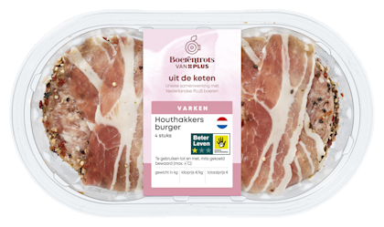 Houthakkers burger 4 stuks - PLUS