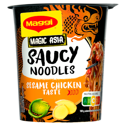 Saucy noodles sesame chicken