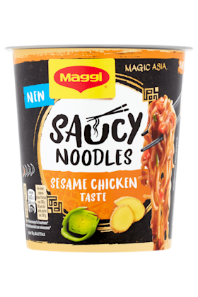 Saucy noodles sesame chicken