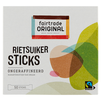 Ruwe rietsuiker in sticks Fairtrade