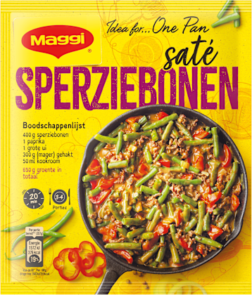 Dagschotel sperziebonen-satésaus