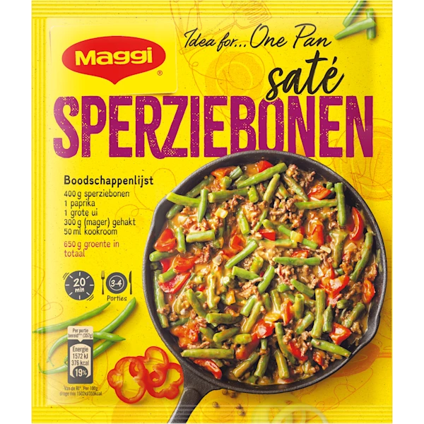 Maggi Dagschotel sperziebonen-satésaus