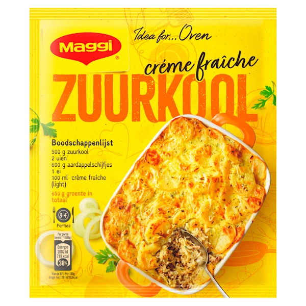 Maggi Ovenschotel zuurkool crème fraîche