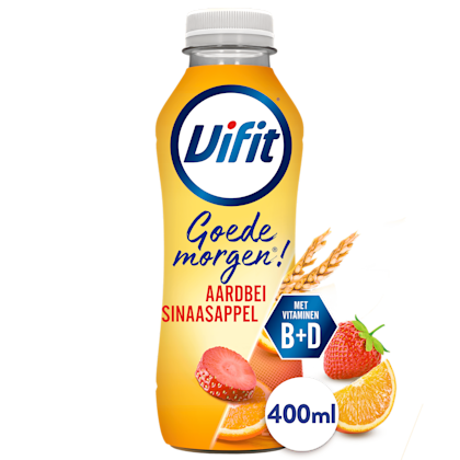 Vifit Goedemorgen drink aardbei sinaasappel - PLUS