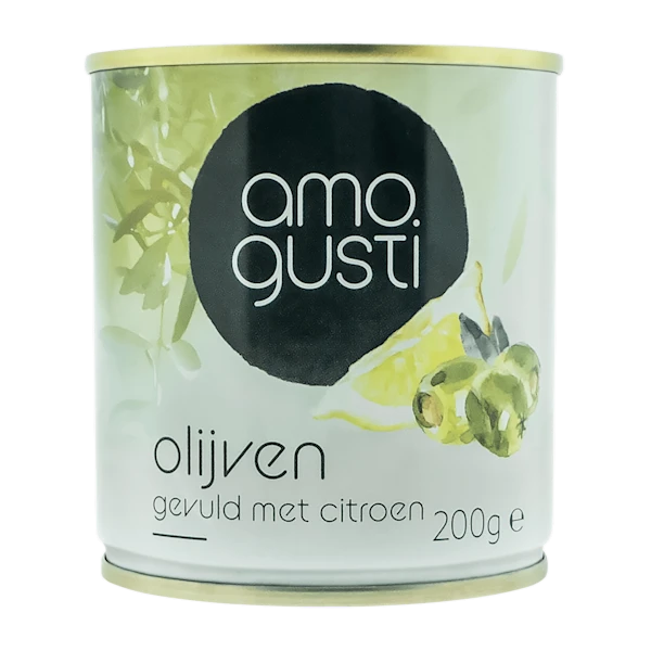 Amogusti Olijven gevuld met citroen