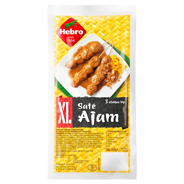 Hebro 3 Stokjes Kipsaté Ajam XL