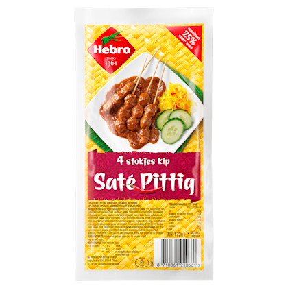 4 Stokjes Kipsaté Pittig