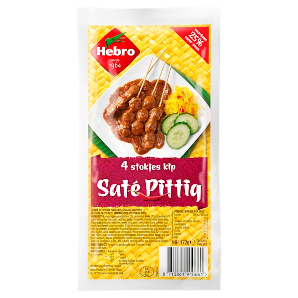 Hebro 4 Stokjes Kipsaté Pittig