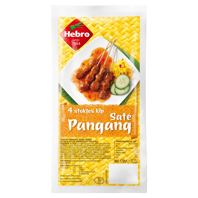 Hebro 4 Stokjes Kipsaté Pangang