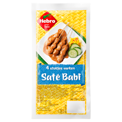 4 Stokjes Varkensaté Babi