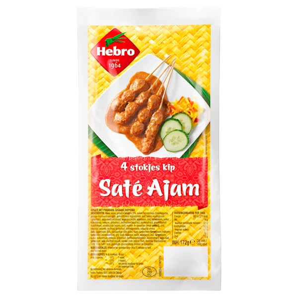 Hebro 4 Stokjes Kipsaté Ajam