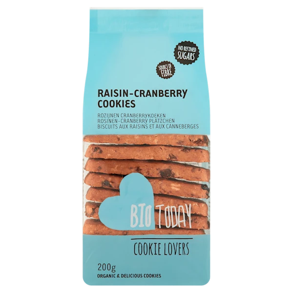 BioToday Koeken Rozijn en Cranberry bio