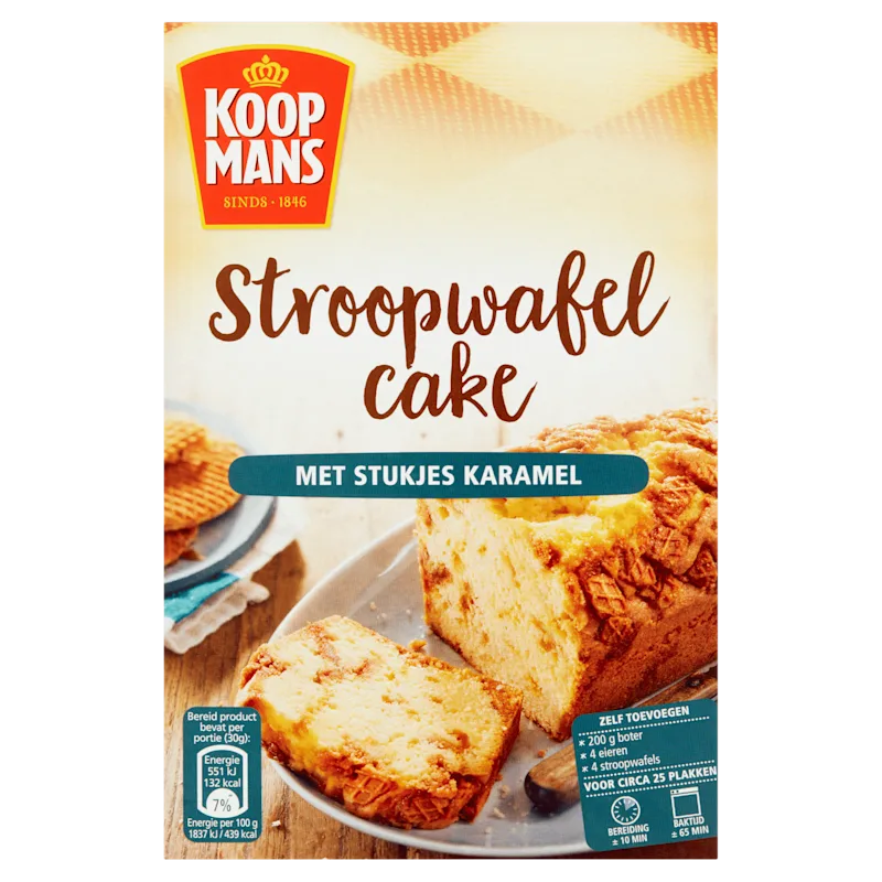 Koopmans mix voor stroopwafelcake