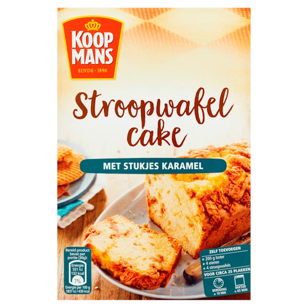 Koopmans mix voor stroopwafelcake