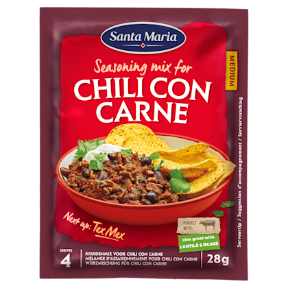 Santa Maria Chili con carne kruidenmix zak 28 gram