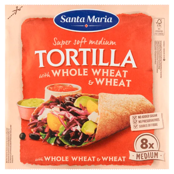 Santa Maria Tortilla wrap met volkorentarwe M 8st