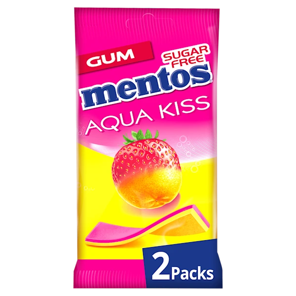 Mentos Aqua Kiss Strawberry - Mandarin 2-pack