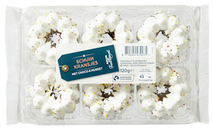 Schuimkransjes met chocolade en musket