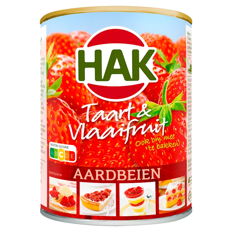 Hak taart en vlaaifruit aardbeien