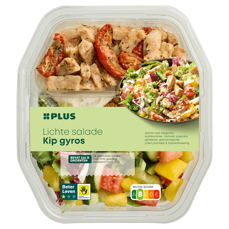 PLUS Lichte salade kip gyros