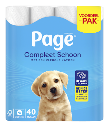 Compleet Schoon toiletpapier