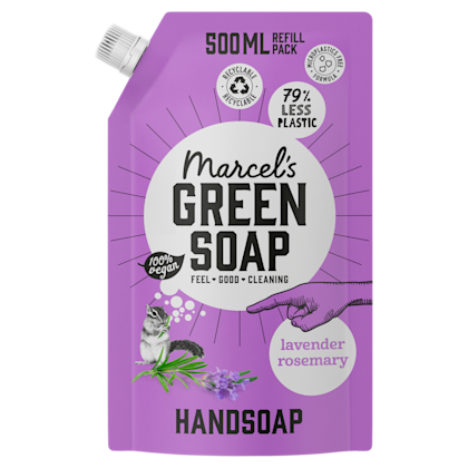 Marcel's Green Soap Handzeep Laven & Rozem navul