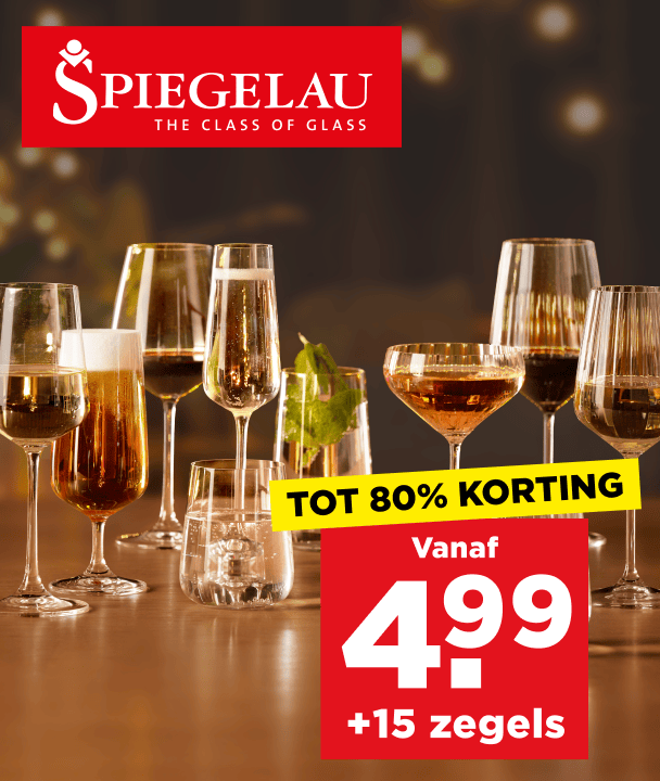 Kristalglazen van PLUS.