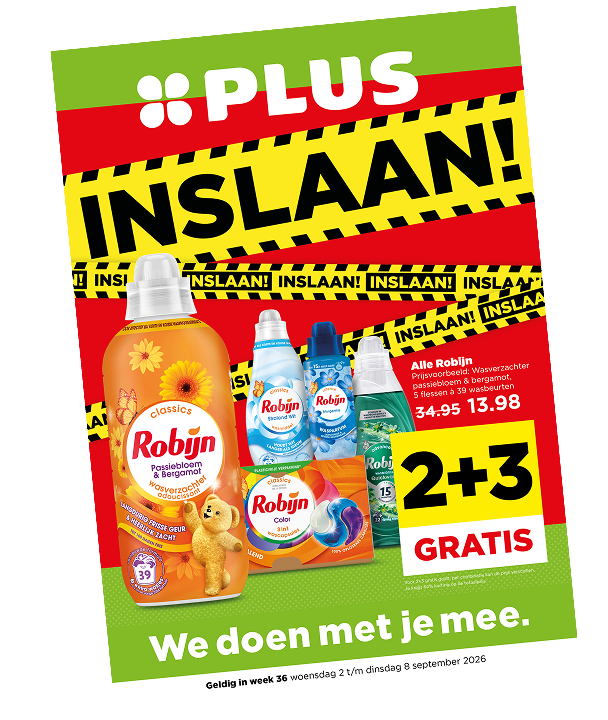 Inslaan leaflet met hoge kortingen