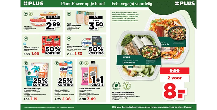 Minder aanbiedingen op dierlijke producten