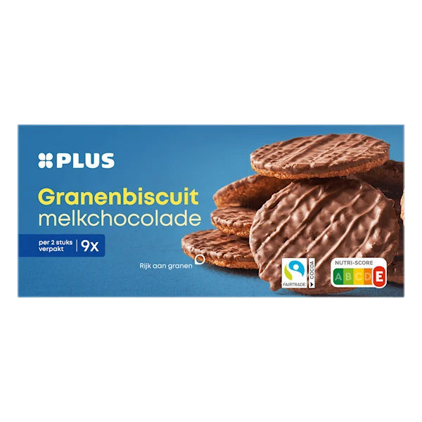 PLUS Granenbiscuit Choco