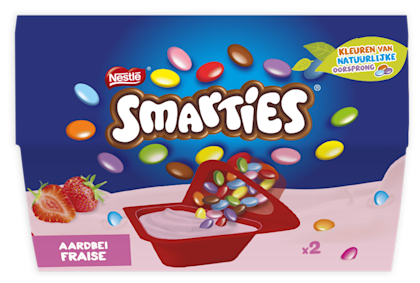 Smarties yoghurt aardbei