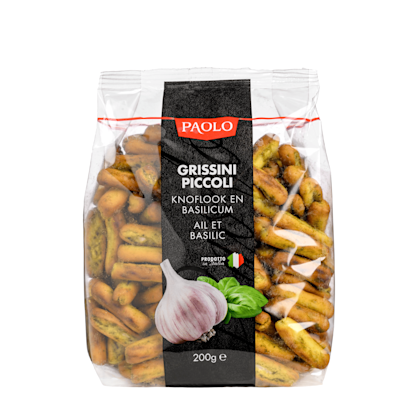 Grissini piccoli Knoflook en Basilicum