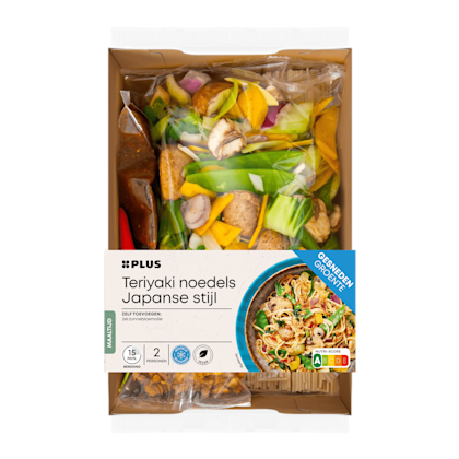 Gesneden verspakket Noedels Teriyaki