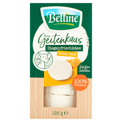 Verse geitenkaas schijfjes honing