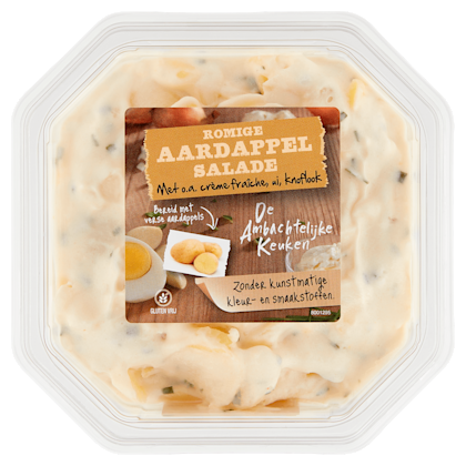 Aardappel creme fraiche salade