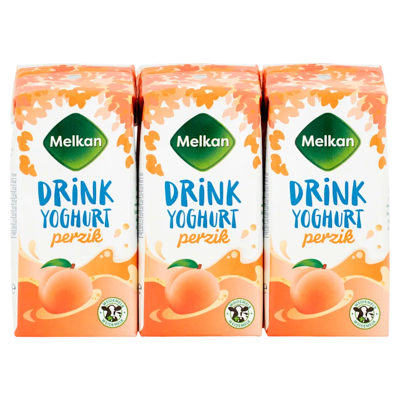 Melkan Drinkyoghurt perzik mini 6-pack