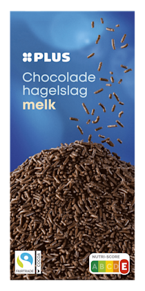 PLUS Chocoladehagel melk Fairtrade